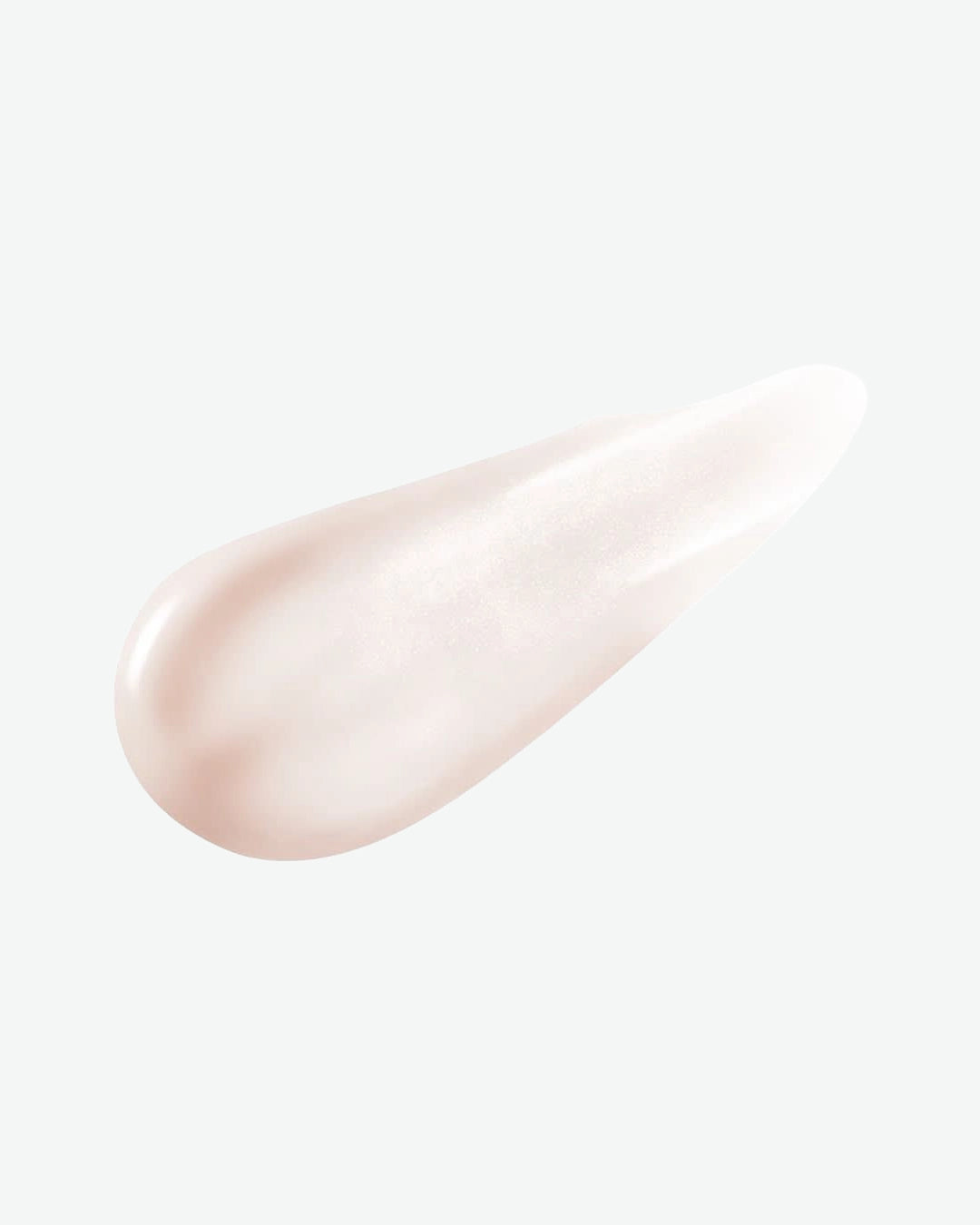 Close-up of a light pink texture swatch of product on a white background