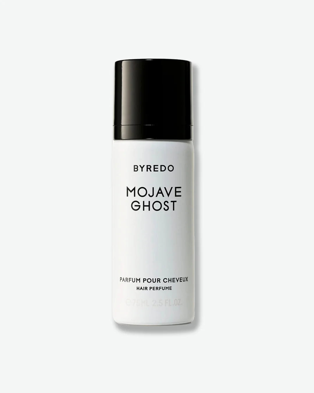 Byredo Mojave Ghost hair perfume bottle on a white background