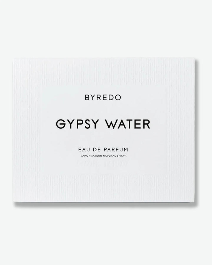 Byredo Gypsy Water eau de parfum packaging on a white background