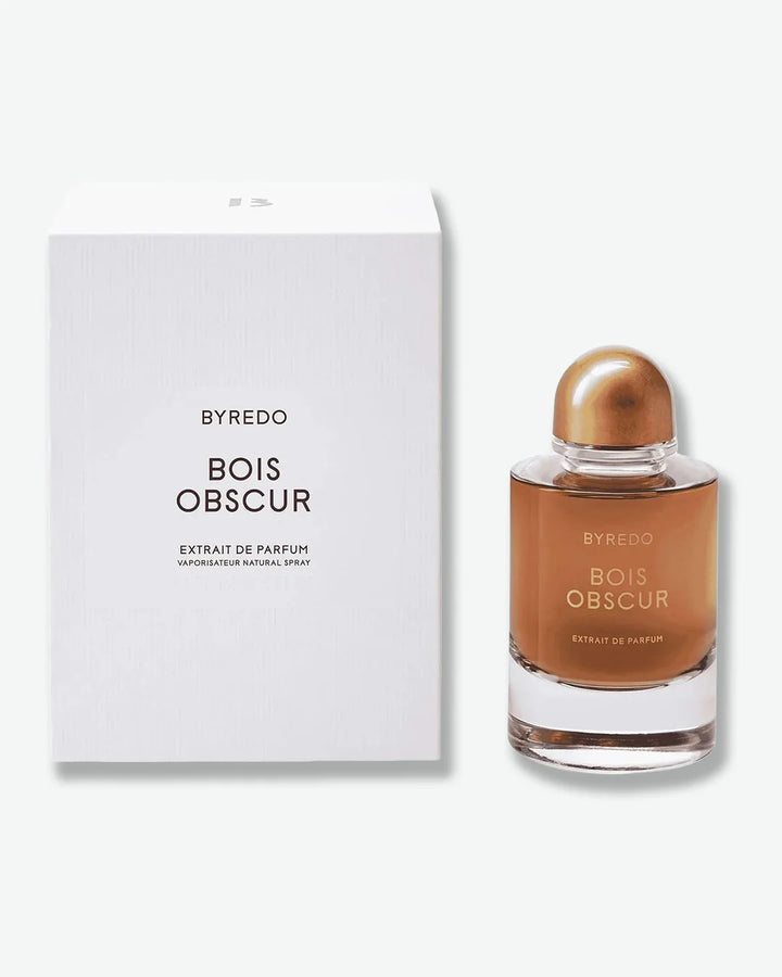 Byredo Bois Obscur perfume bottle and packaging on a white background