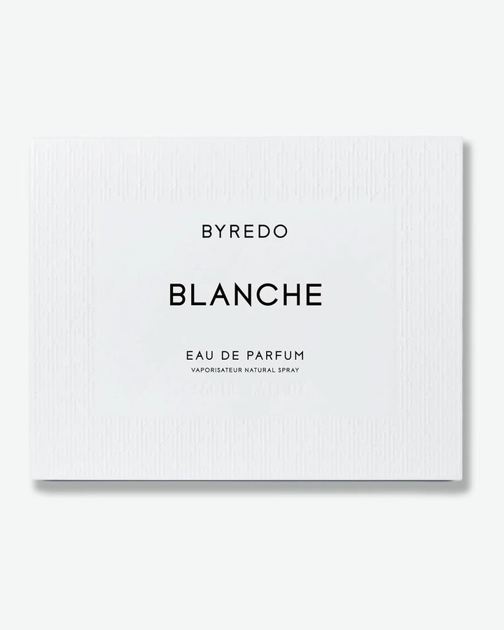 Byredo Blanche Eau de Parfum packaging on a white background
