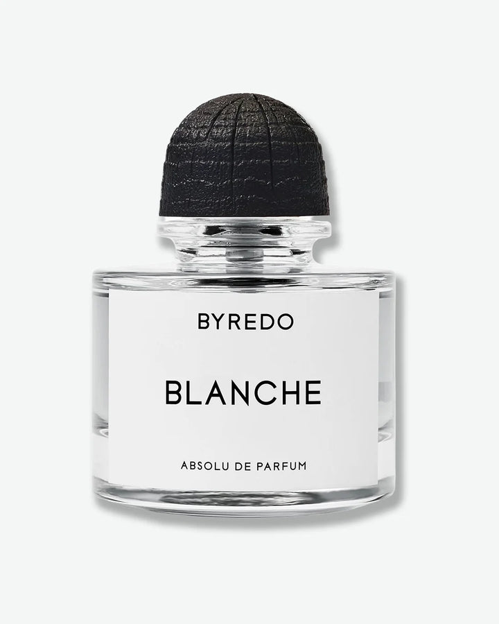 Byredo Blanche perfume bottle on a white background