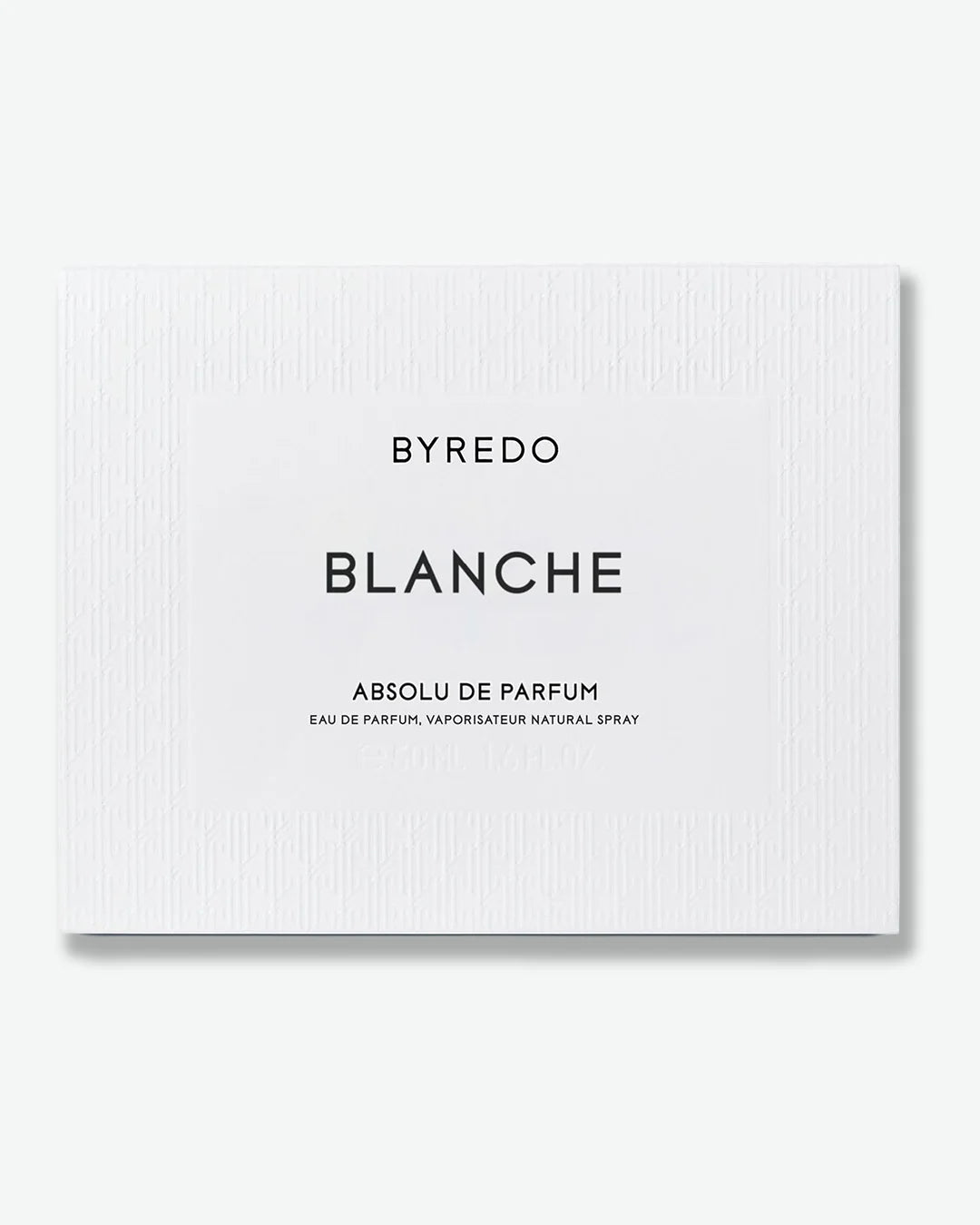 Byredo Blanche perfume packaging on a white background