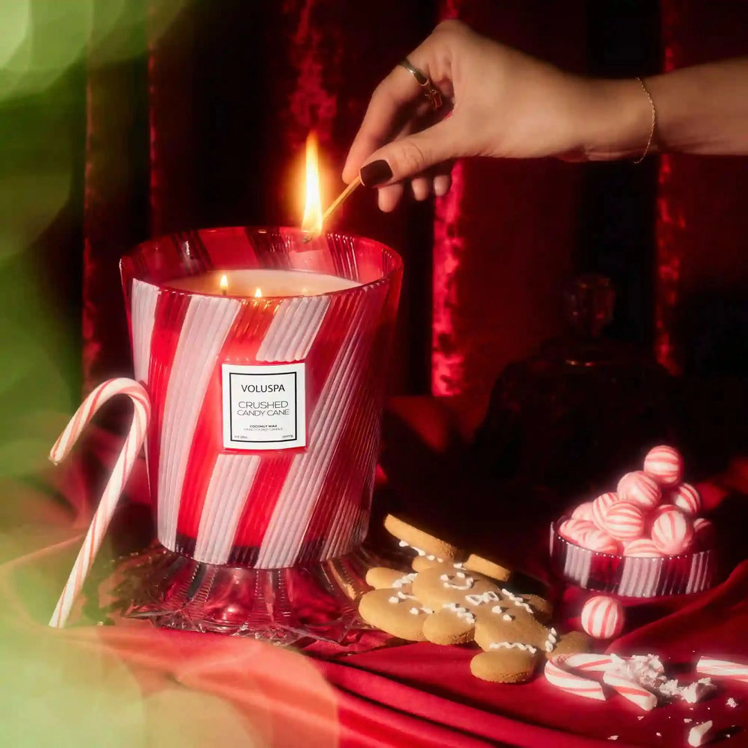 Crushed Candy Cane 3 Wick Candle