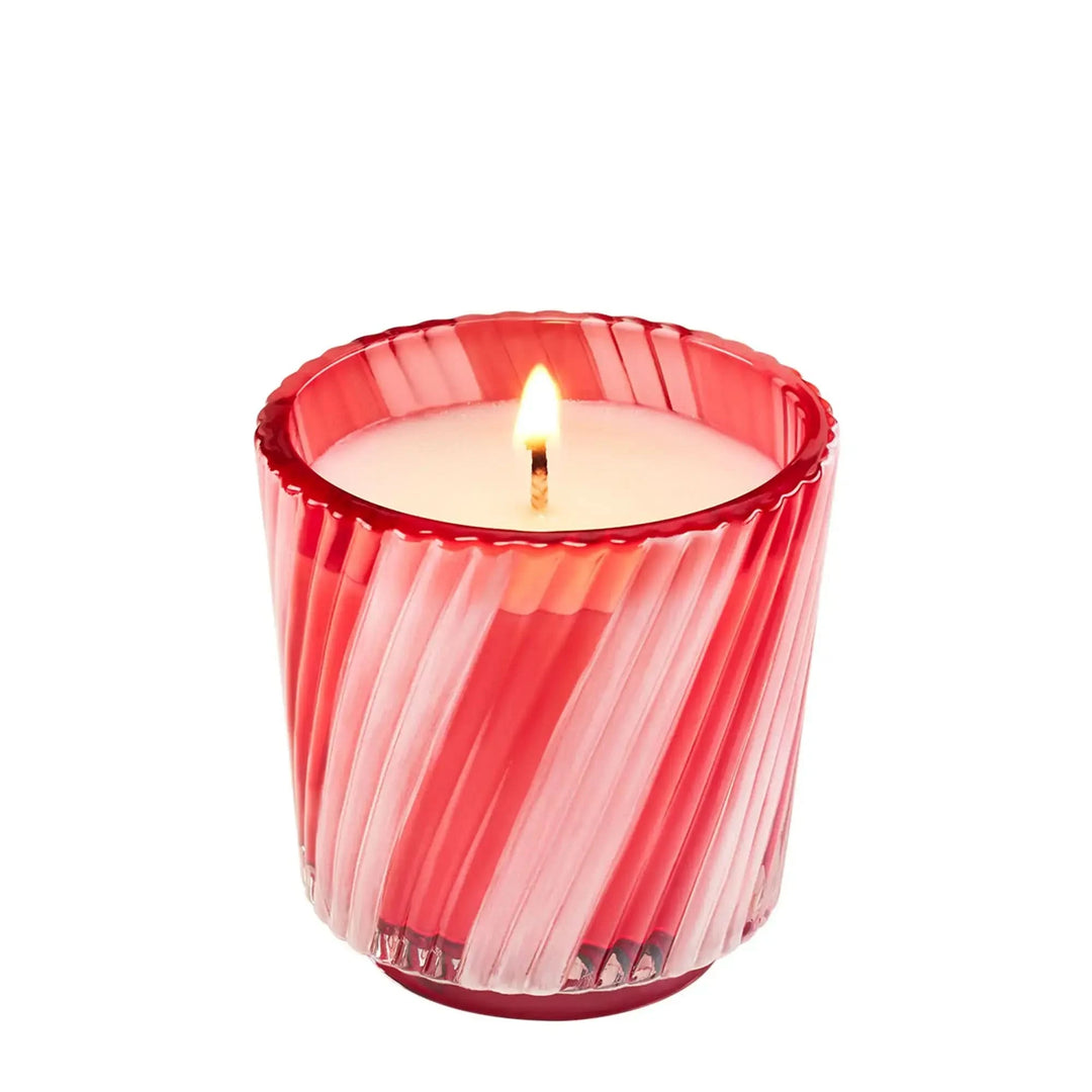 Crushed Candy Cane Boxed Pedestal Candle