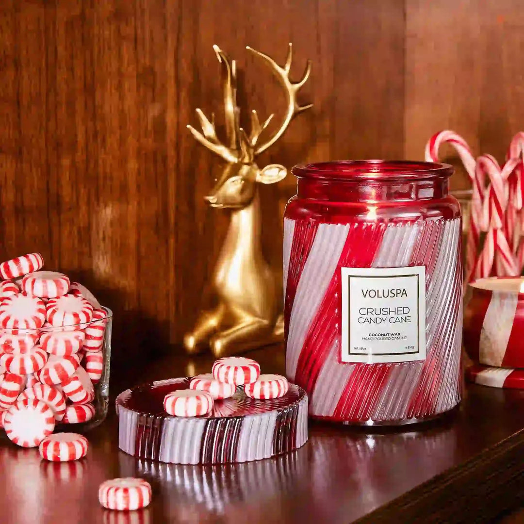Crushed Candy Cane Large Jar Candle
