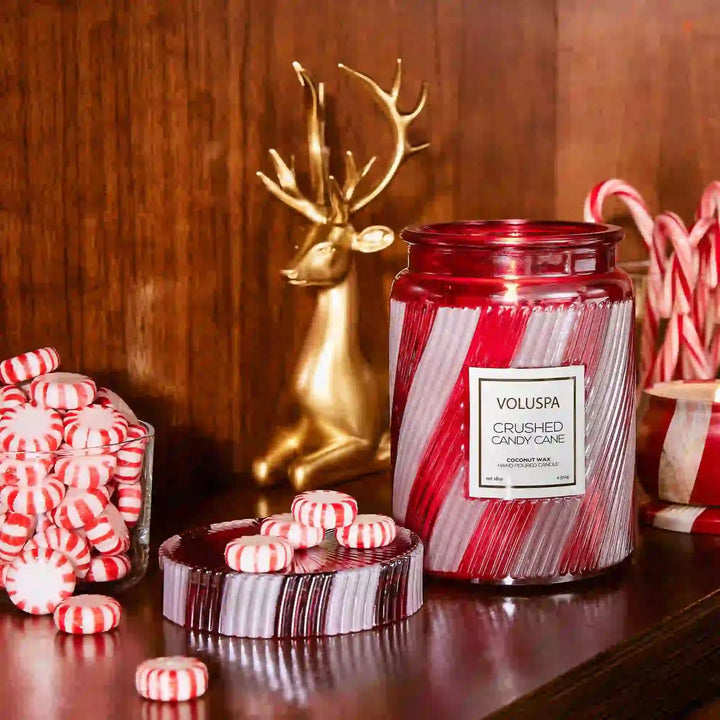 Crushed Candy Cane Large Jar Candle