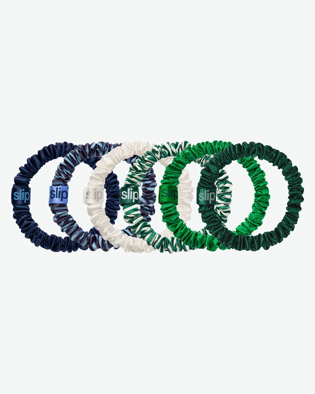 Slip Pure Silk Skinny Scrunchies with Pouch set of 6
