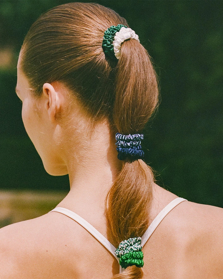 Slip Pure Silk Skinny Scrunchies with Pouch set of 6