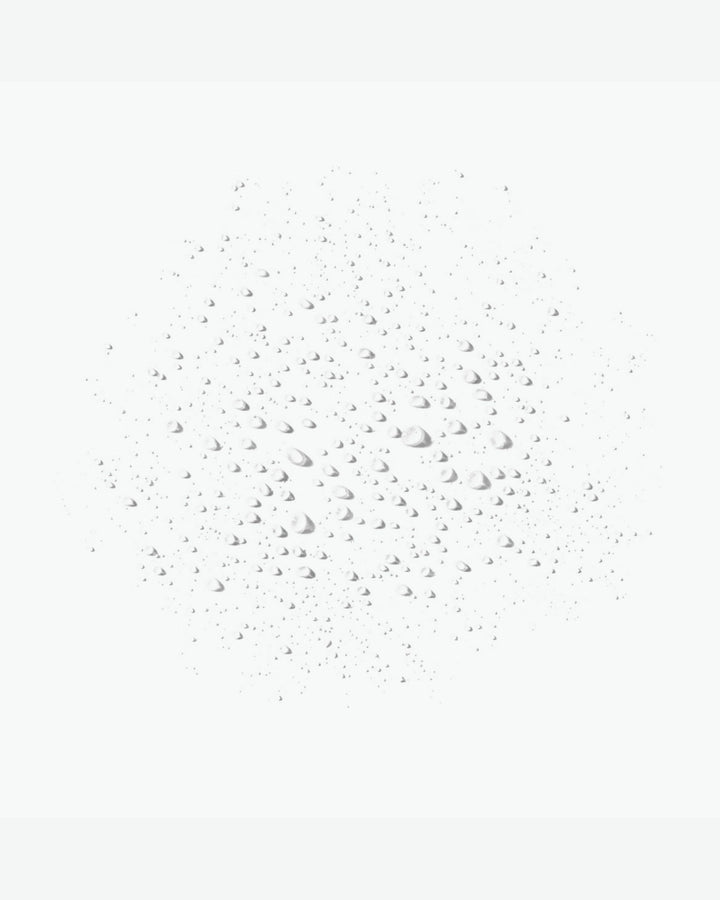 White background with transparent product speckles