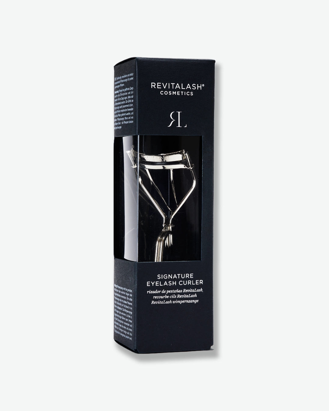 Revitalash eyelash curler packaging on a white background