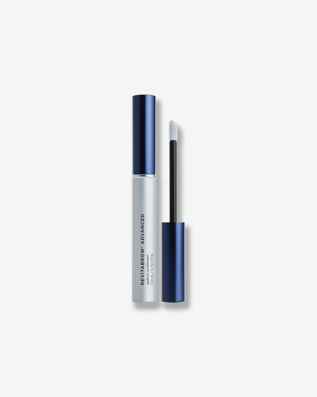 Eyebrow pencil with cap on a white background