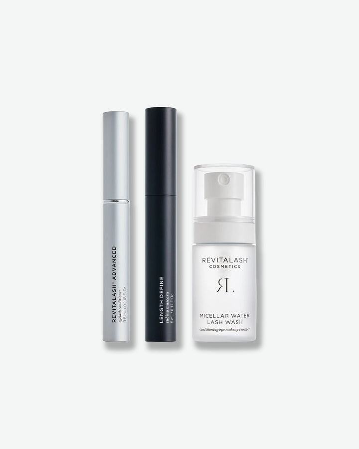 Three Revitalash Cosmetics products on a white background