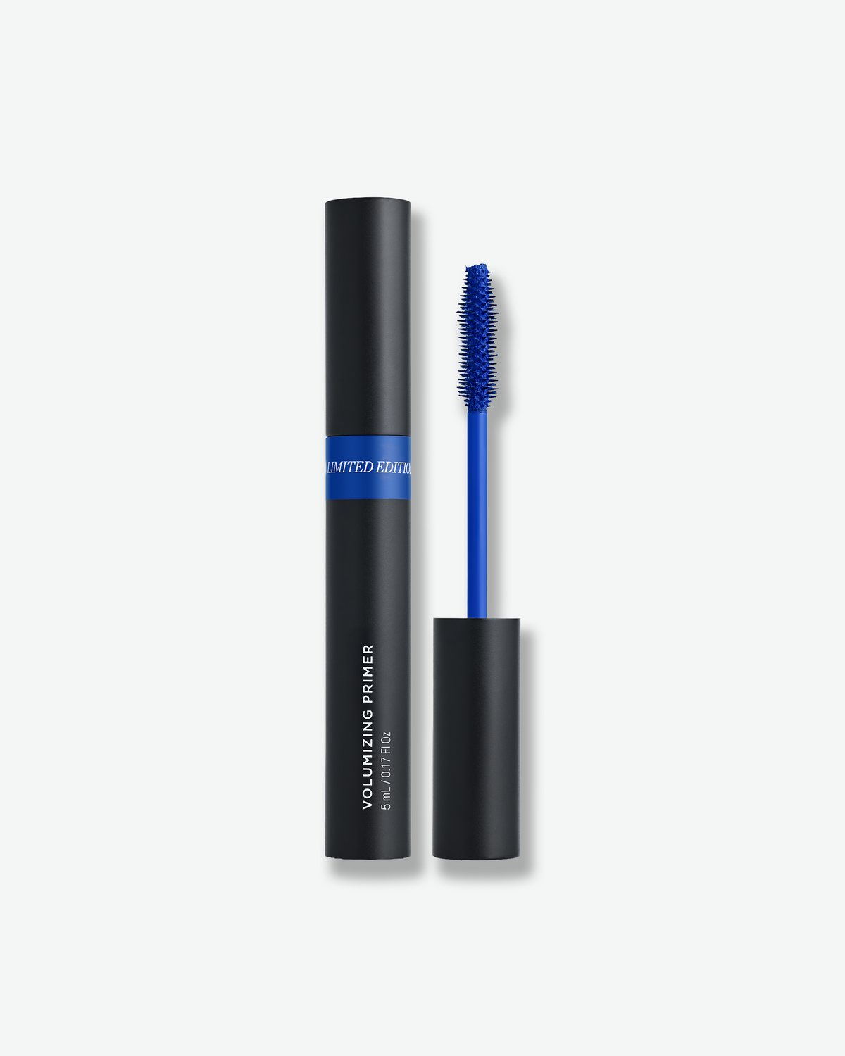 RevitaLash limited-edition Volumizing Primer in black packaging with a vivid blue mascara-style wand.