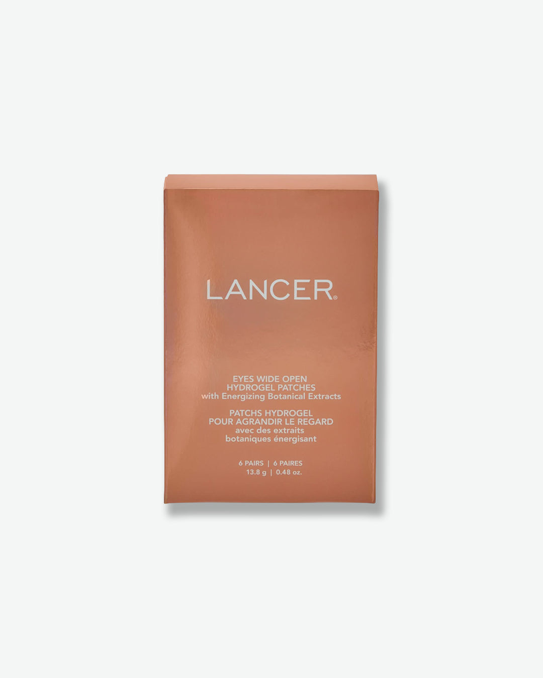 Lancer eye mask packaging on a white background