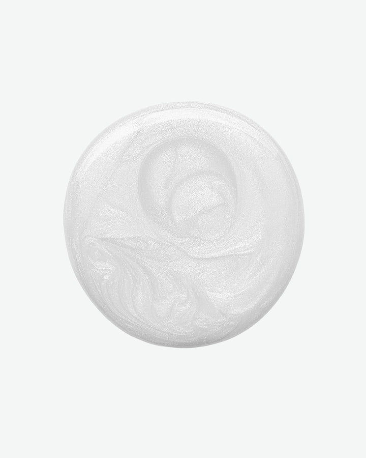 White cream swatch on a light gray background