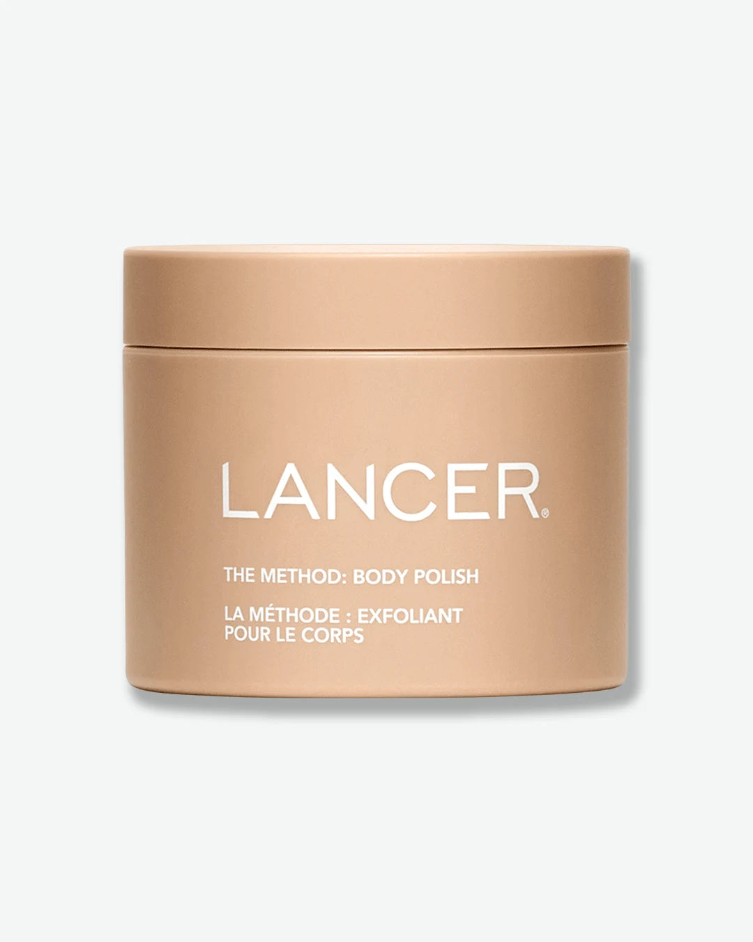 Lancer body polish jar on a white background