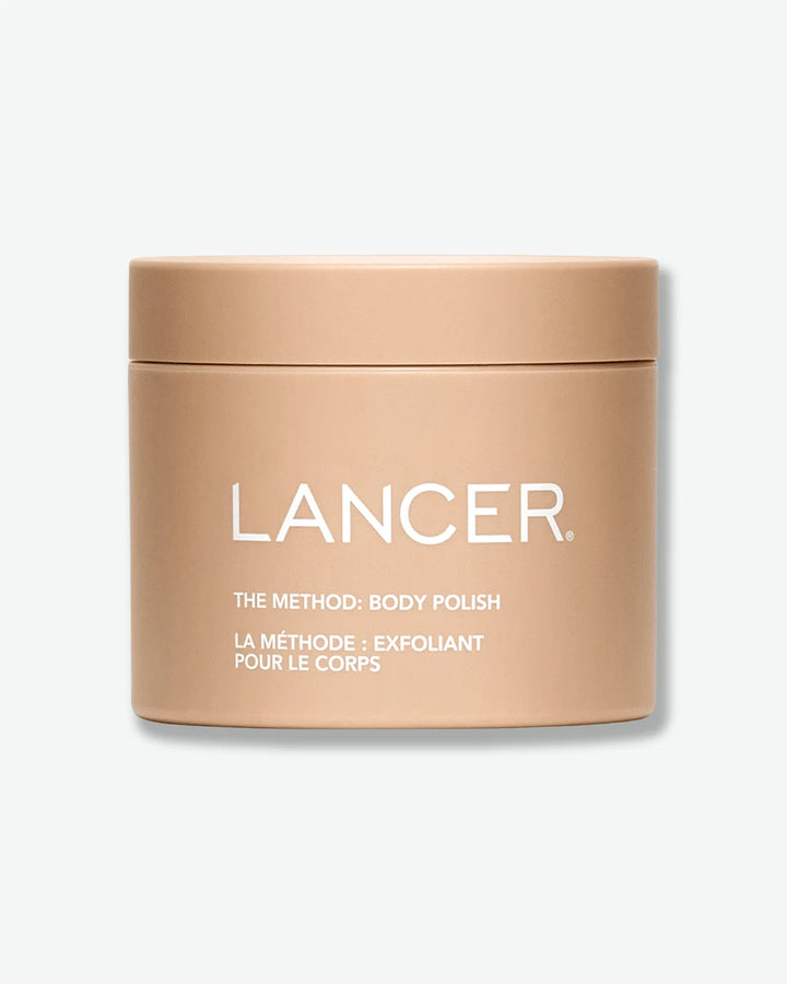 Lancer body polish jar on a white background