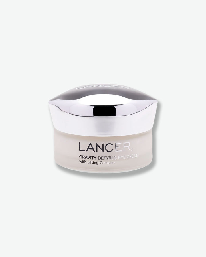 Lancer eye cream jar on a white background