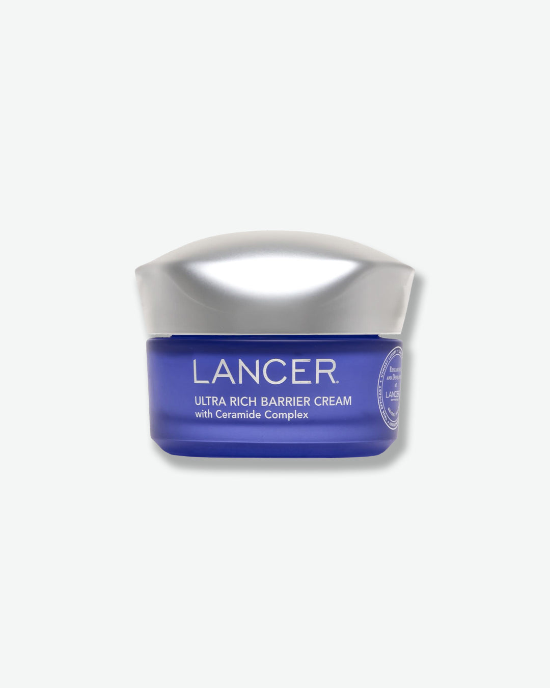 Lancer Ultra Rich Barrier Cream jar on a white background