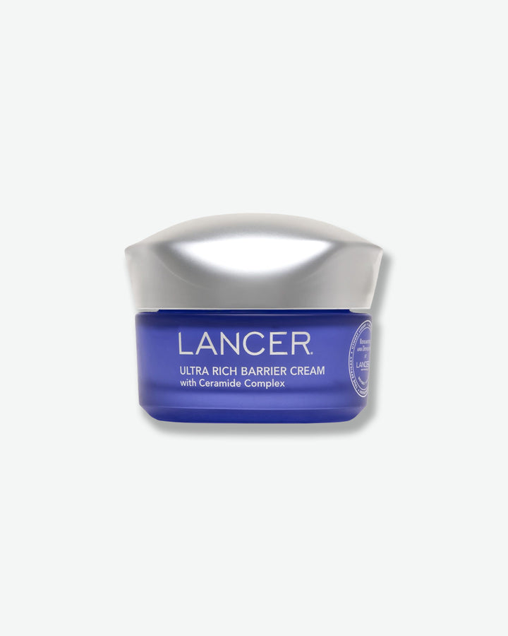 Lancer Ultra Rich Barrier Cream jar on a white background