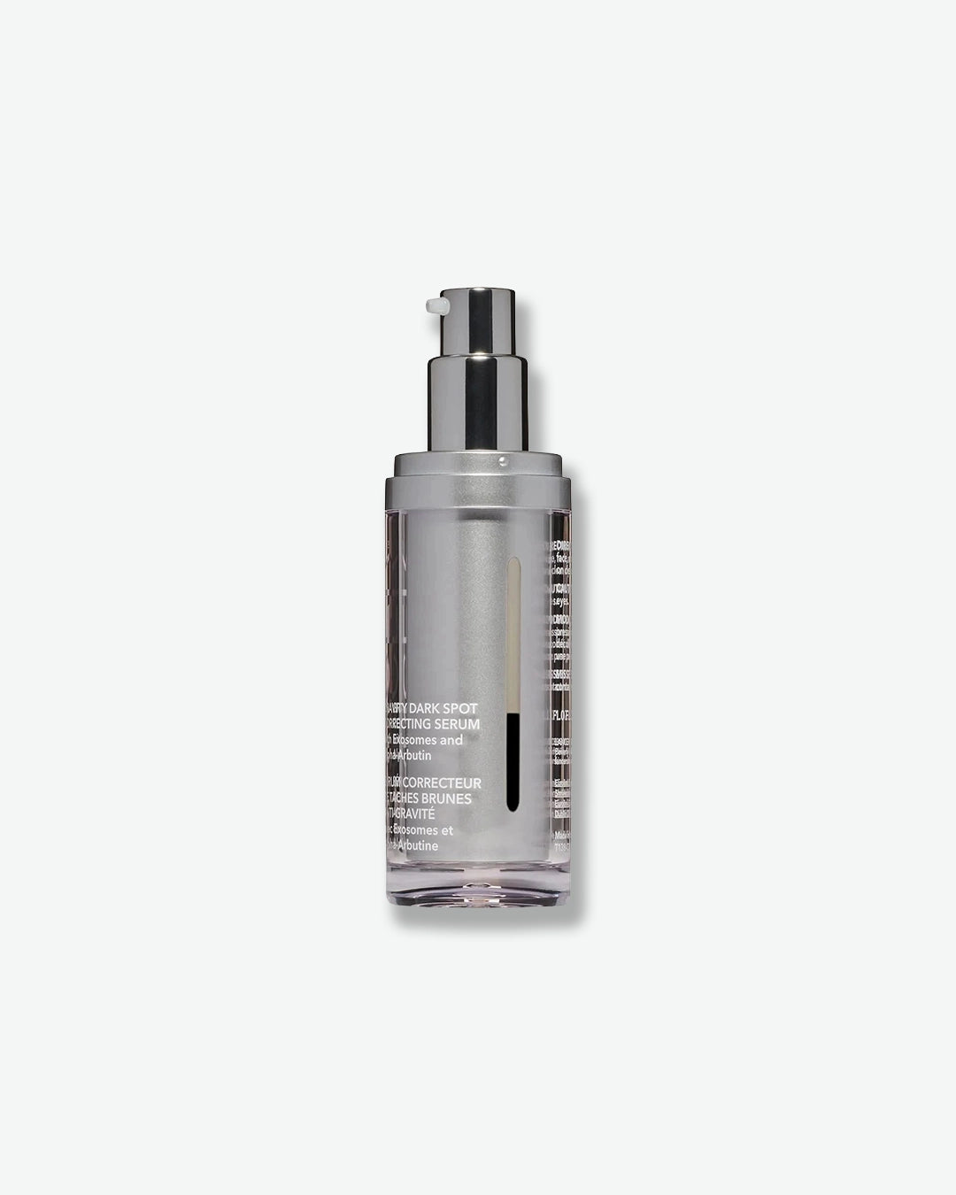 Skincare serum bottle on a white background