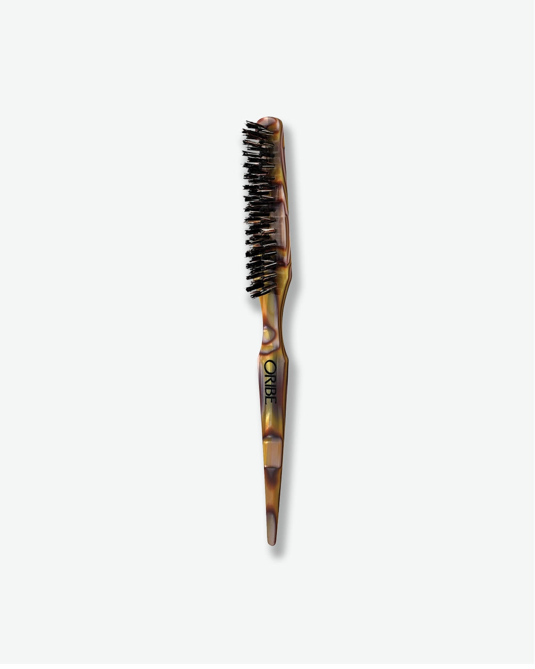 Honeycomb comb with tortoiseshell handle on a white background
