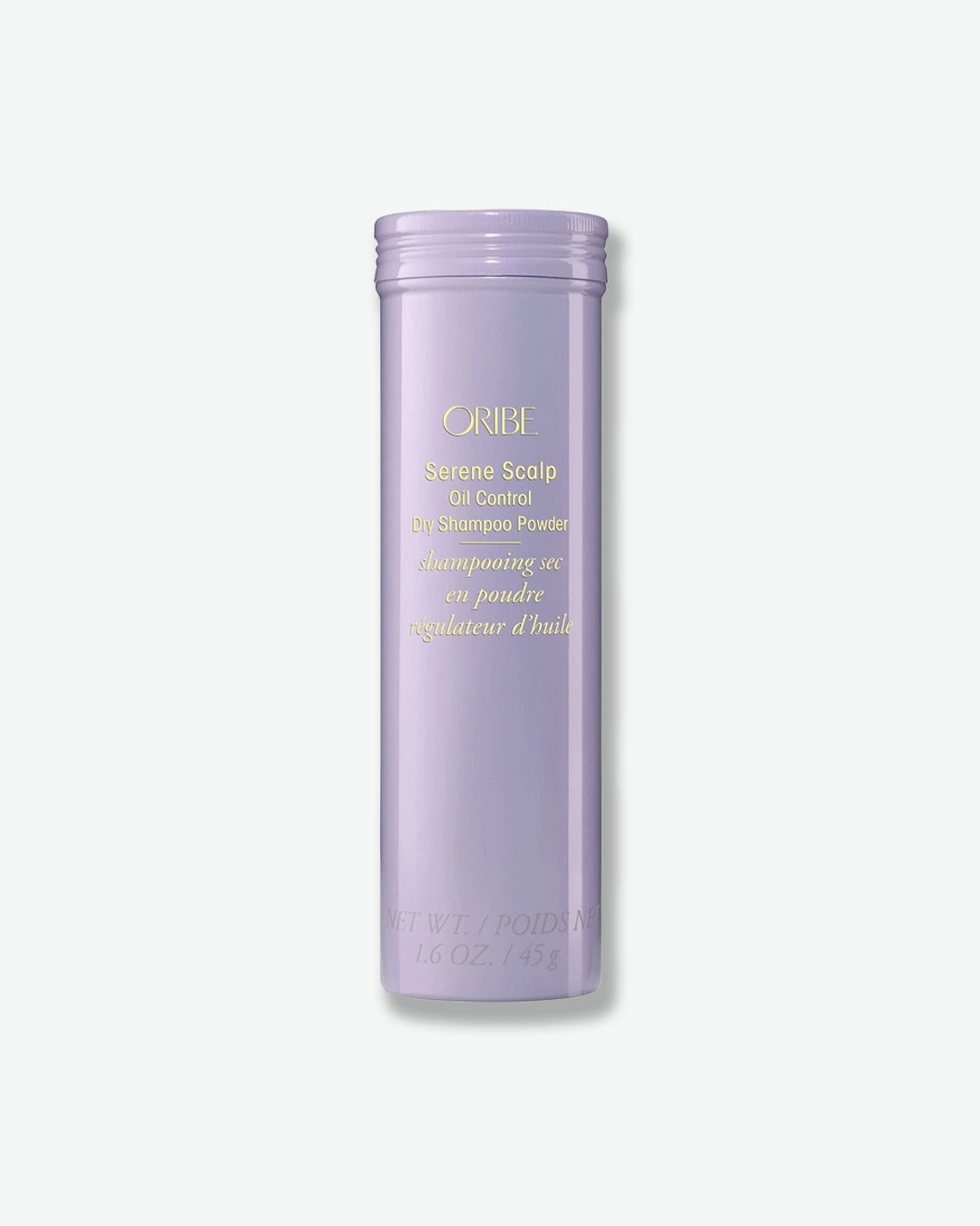 Oribe hair product container on a white background