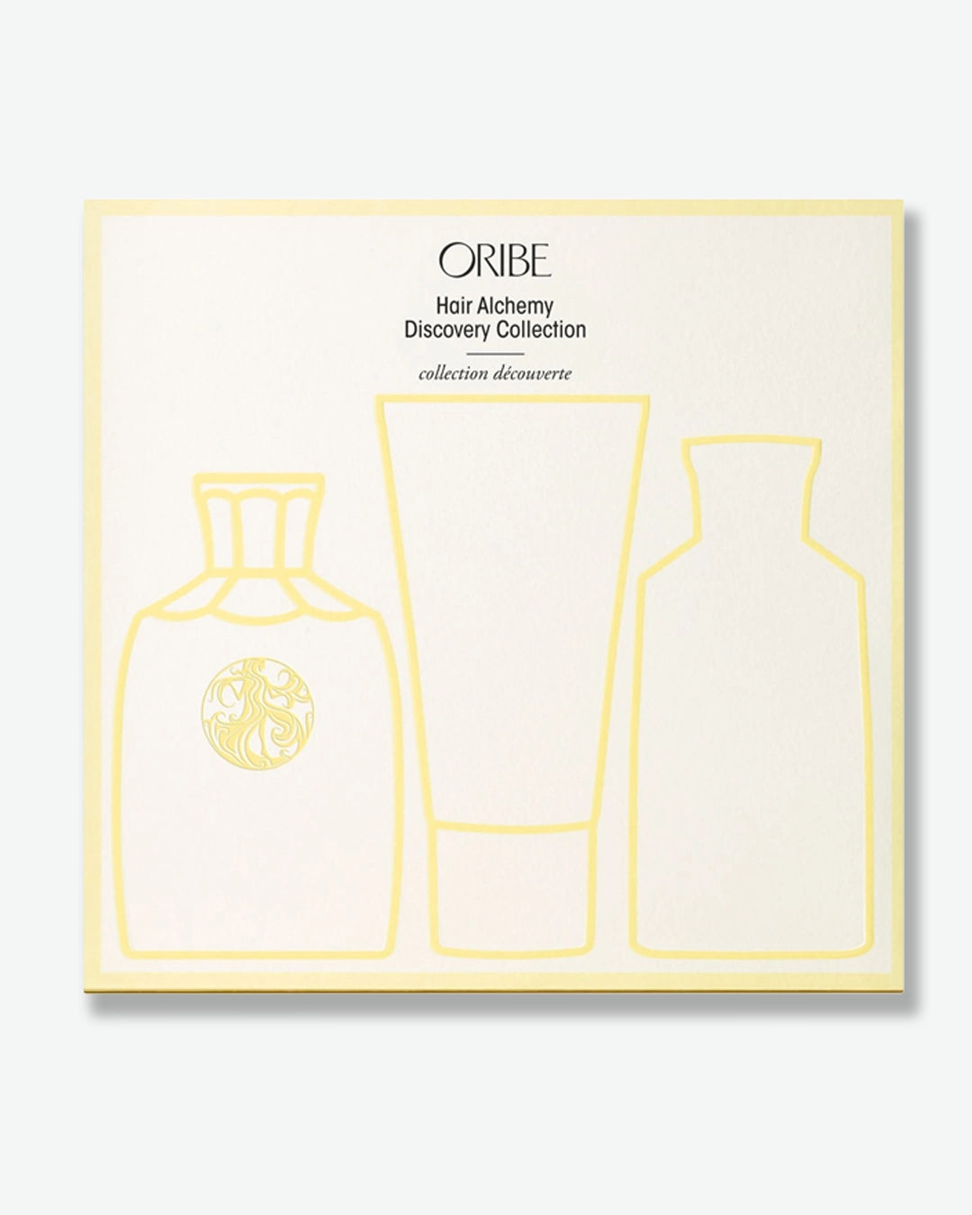 Oribe Hair Alchemy Discovery Collection packaging on a white background