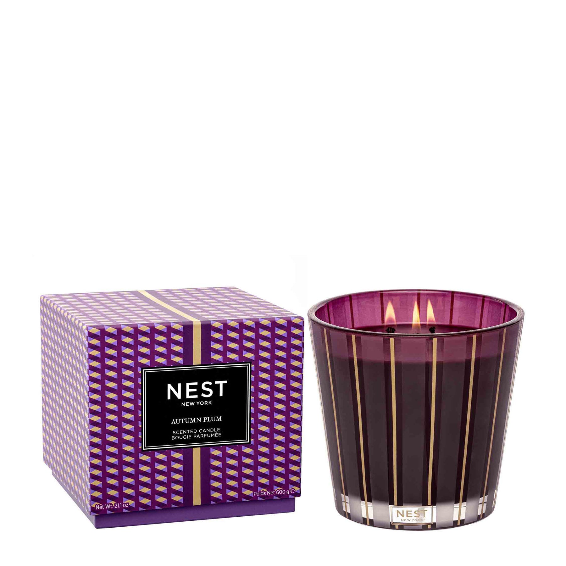 Autumn Plum 3 Wick Candle