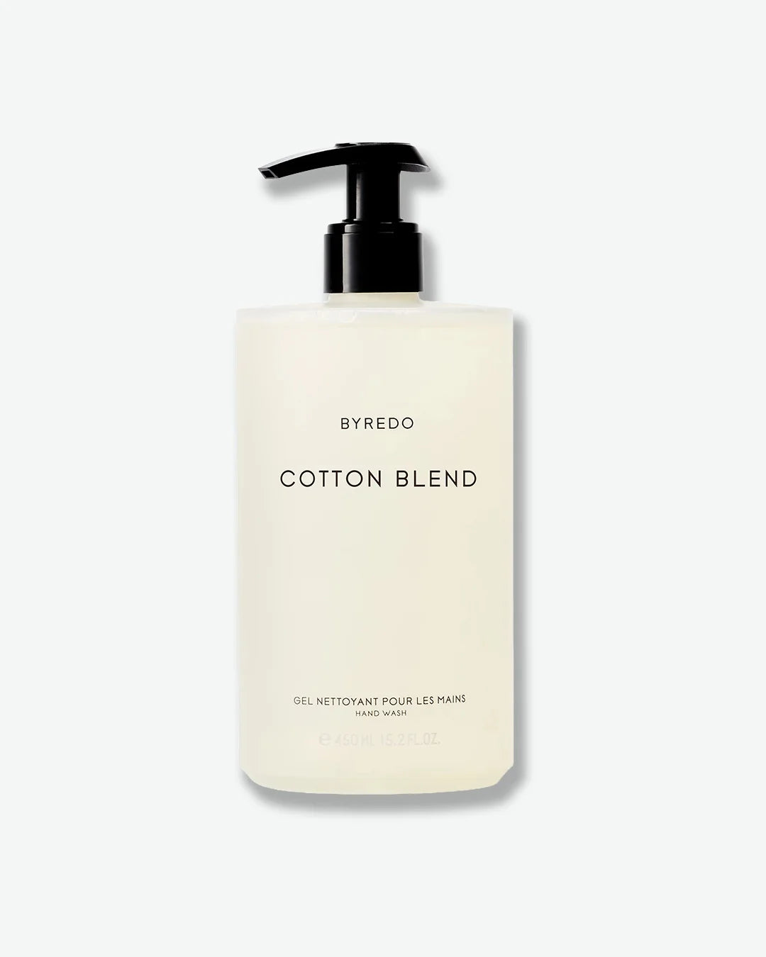 Byredo Cotton Blend hand wash bottle on a white background