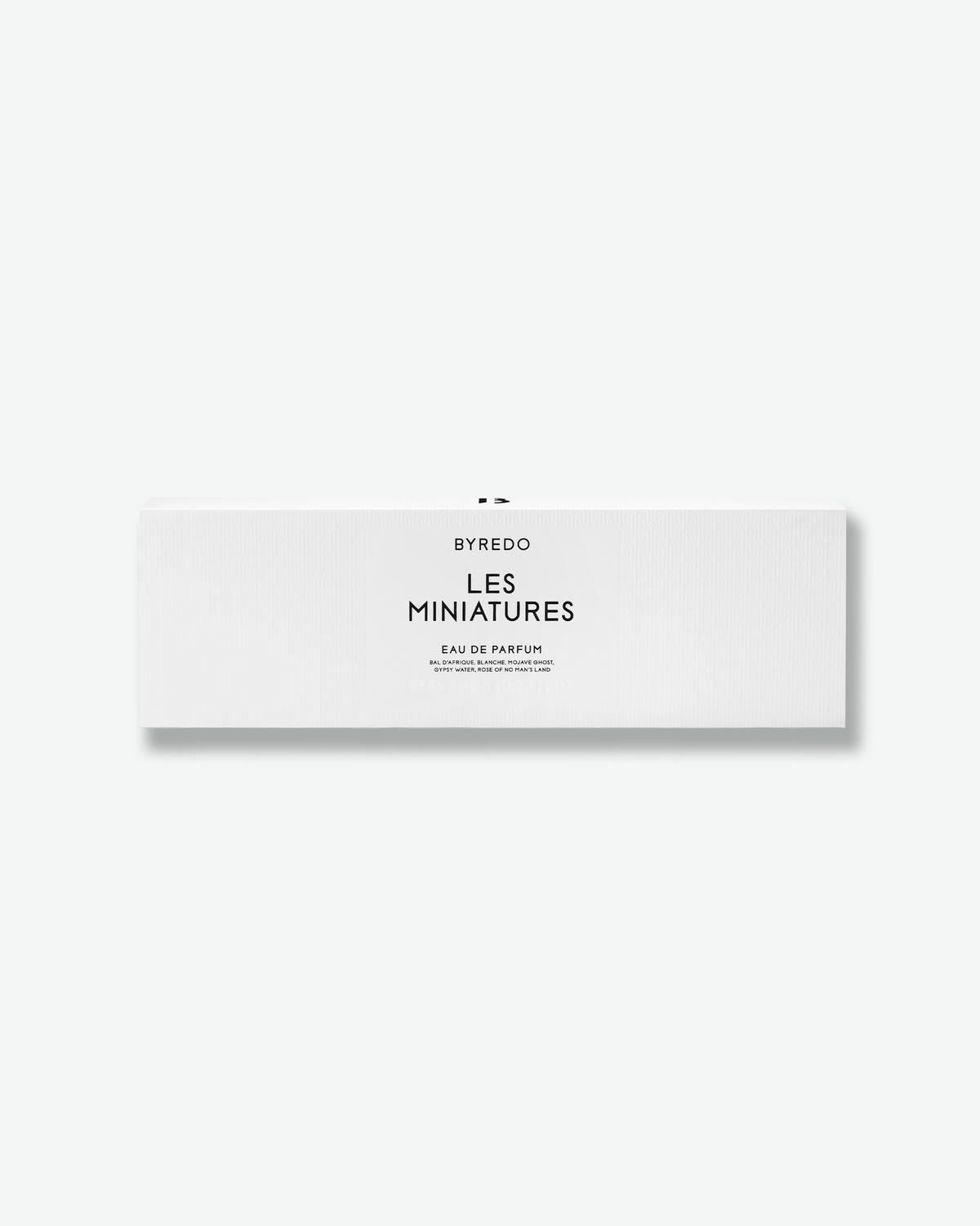 Byredo Les Miniatures Eau de Parfum gift set in its white outer box.