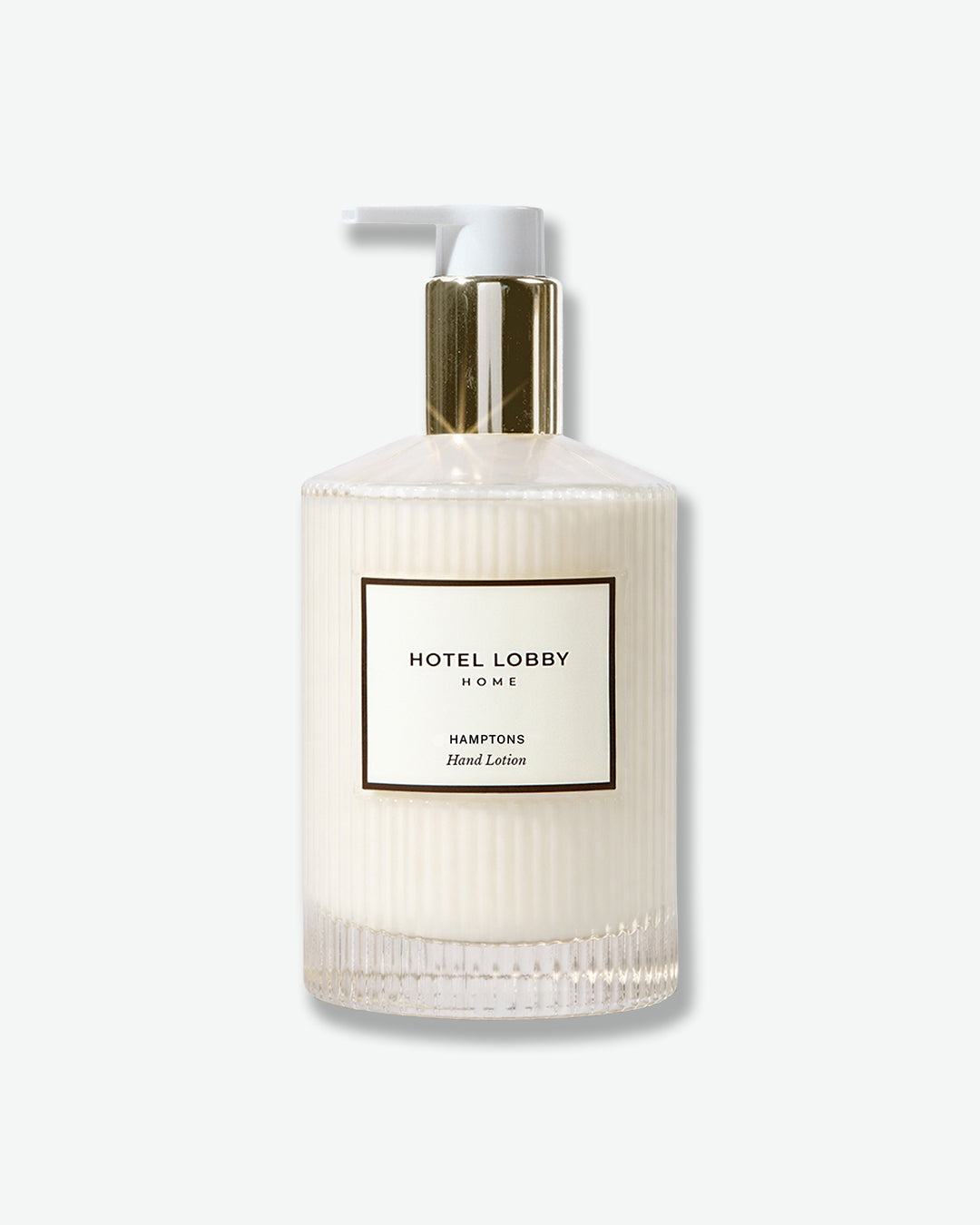 Hand lotion bottle with pump from Hotel Lobby on a white background