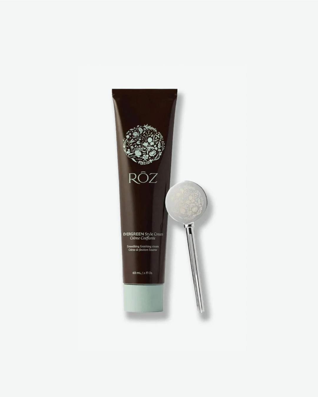 Tube of ROZ skincare product with a applicator on a white background