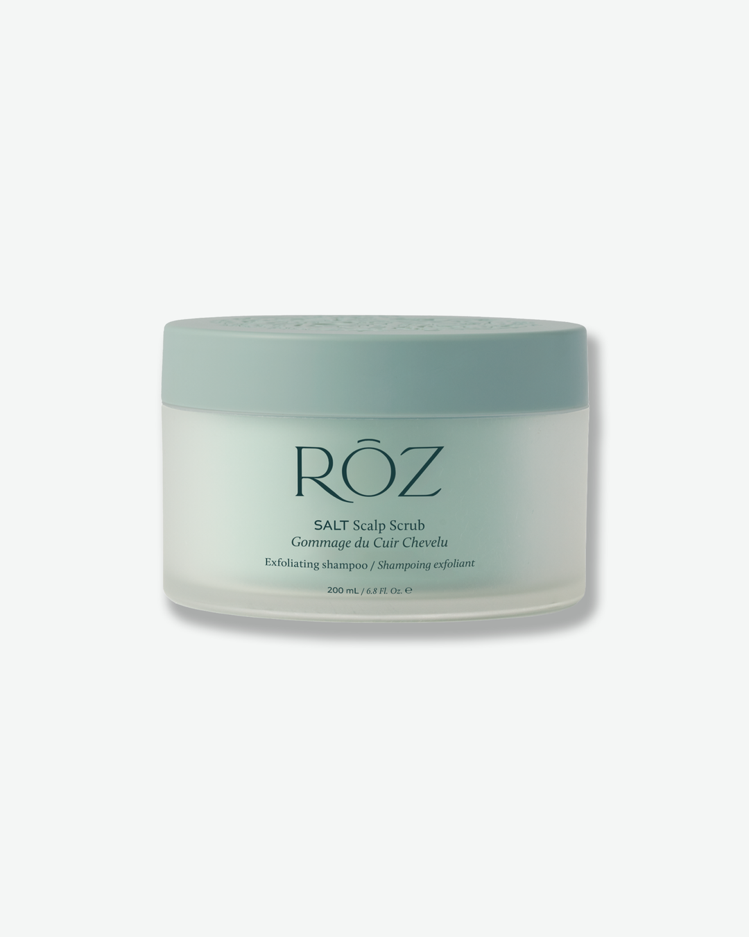 Jar of Roz Salt Scalp Scrub on a white background