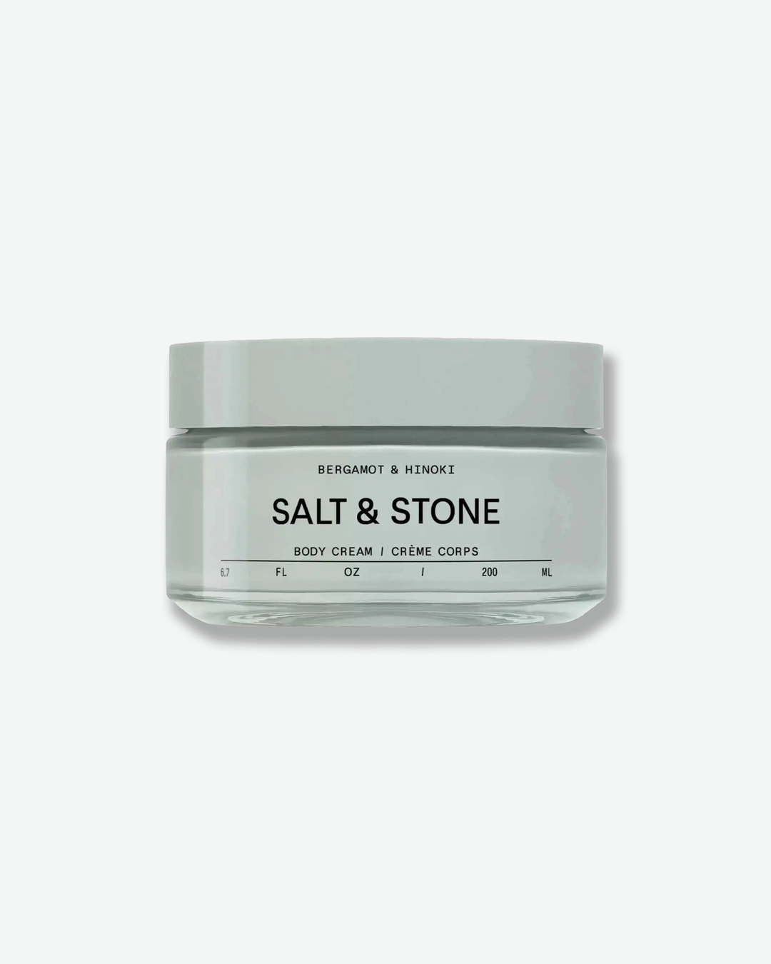 Jar of Salt & Stone body cream on a white background