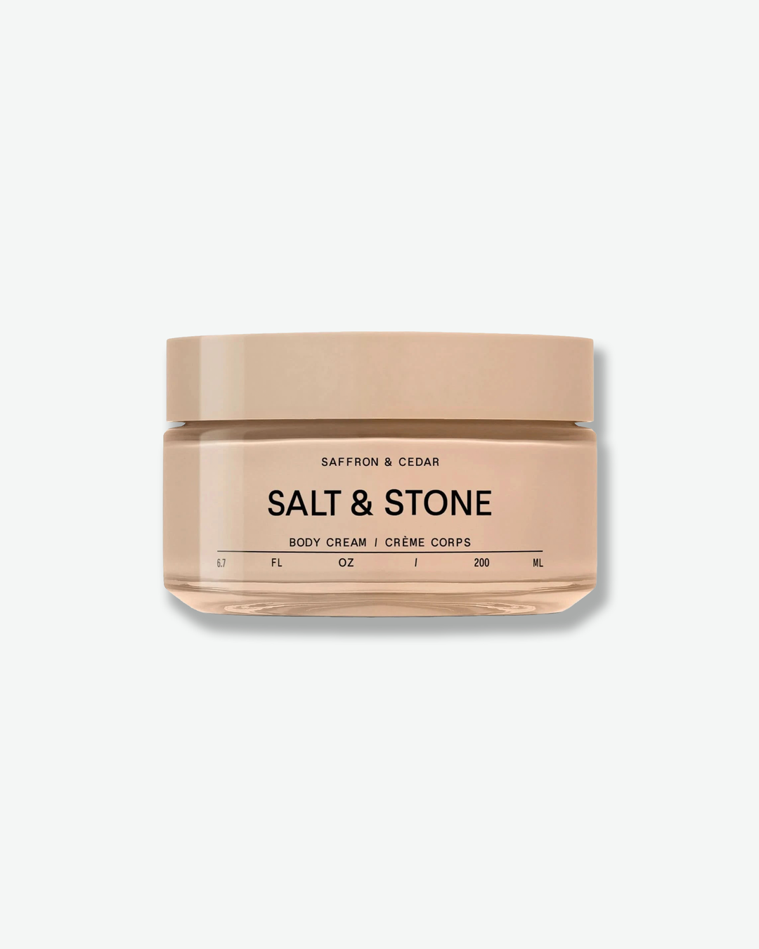 Jar of Salt & Stone body cream on a white background
