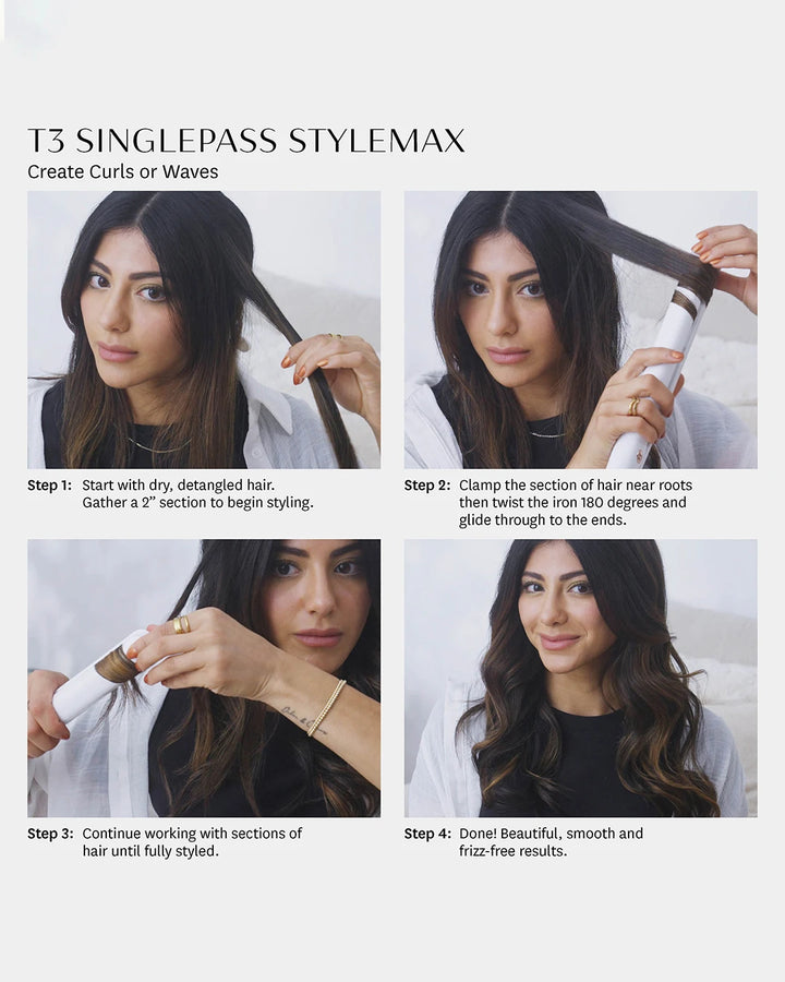 T3 Singlepass Stylemax Flat Iron 1" Satin Blush
