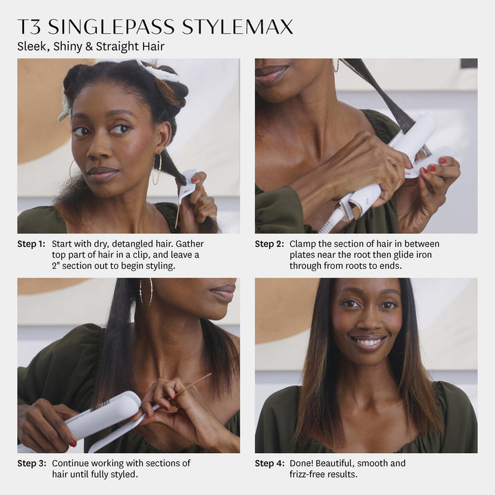 T3 Singlepass Stylemax Flat Iron 1" Satin Blush