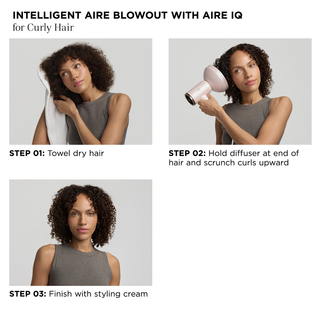 Aire IQ Smart Intelligent Hair Dryer, Satin Blush