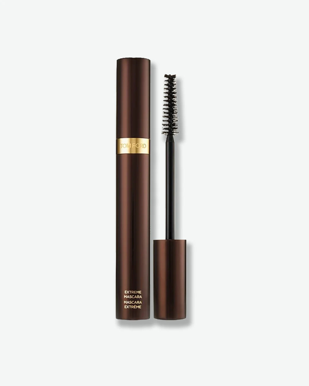 Mascara with brush on a white background