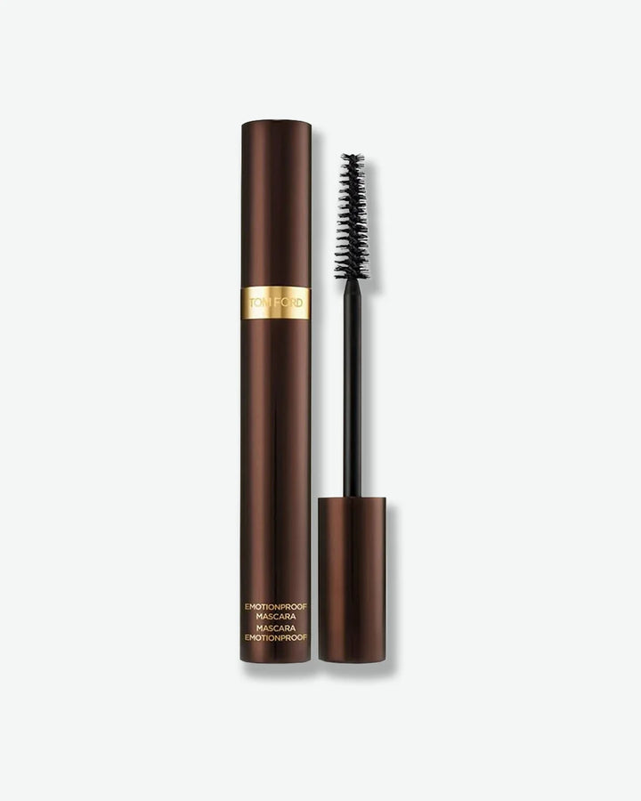 Mascara with brush on a white background