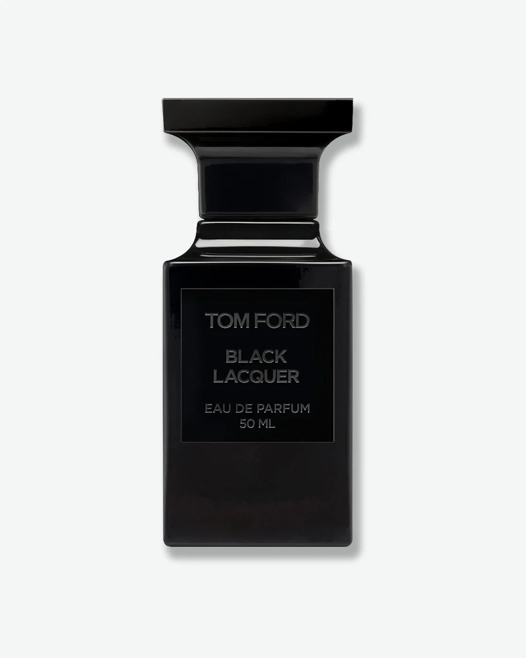 Black Tom Ford perfume bottle on a white background
