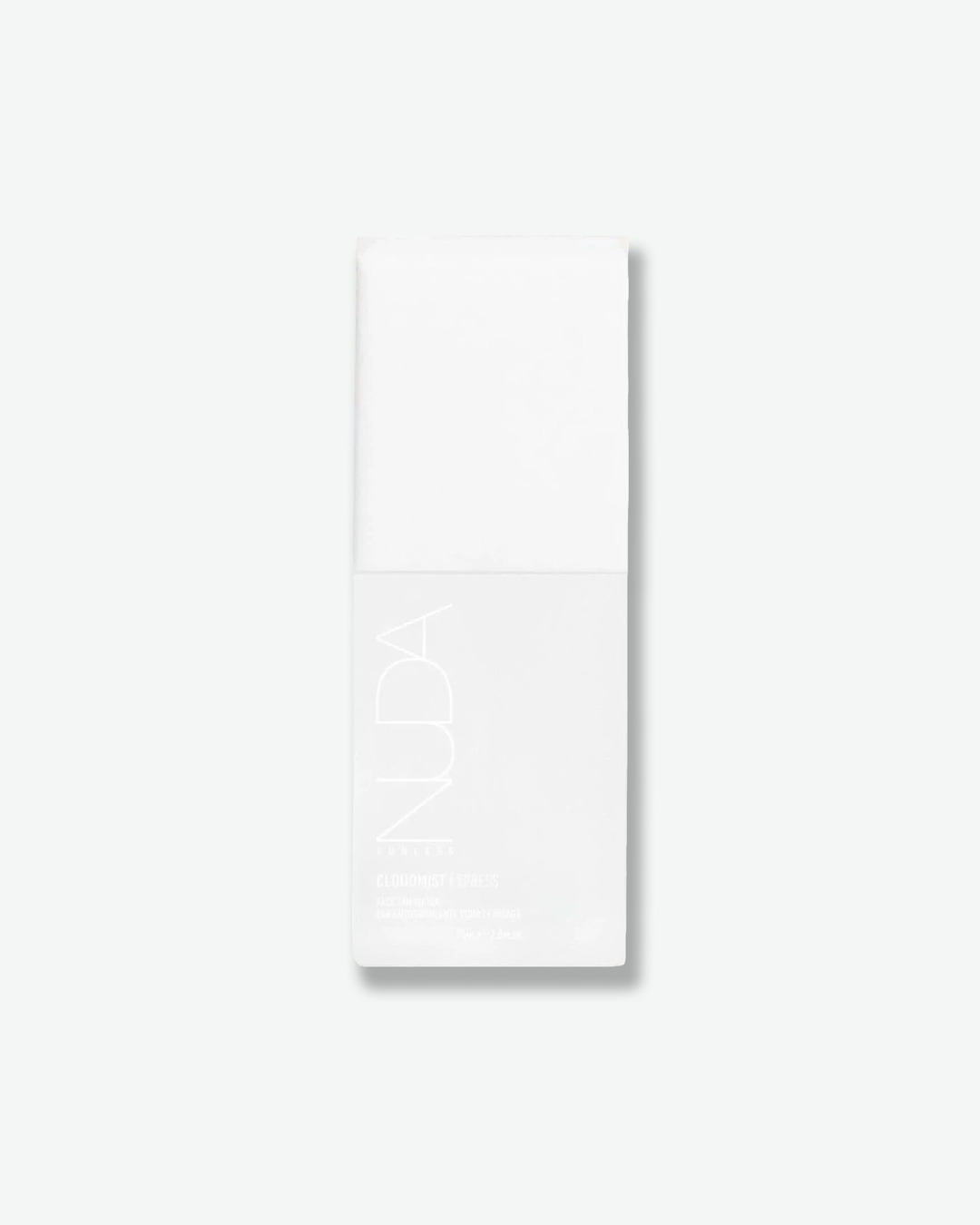 White rectangular object on a light gray background