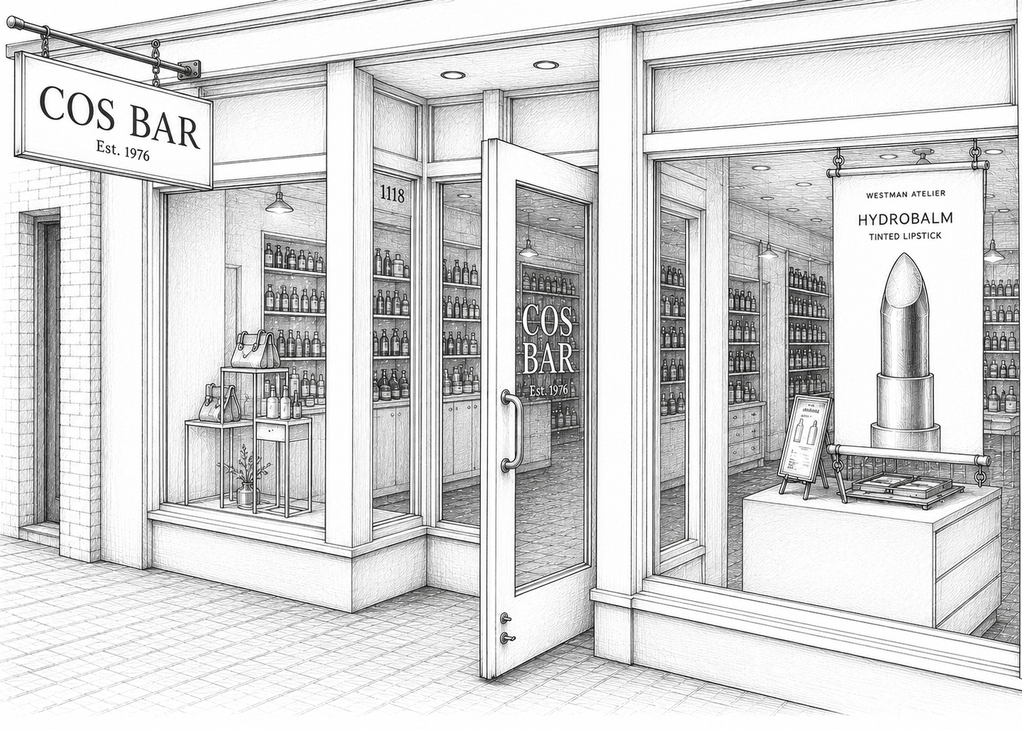 Sketch of Cos Bar Carmel Store