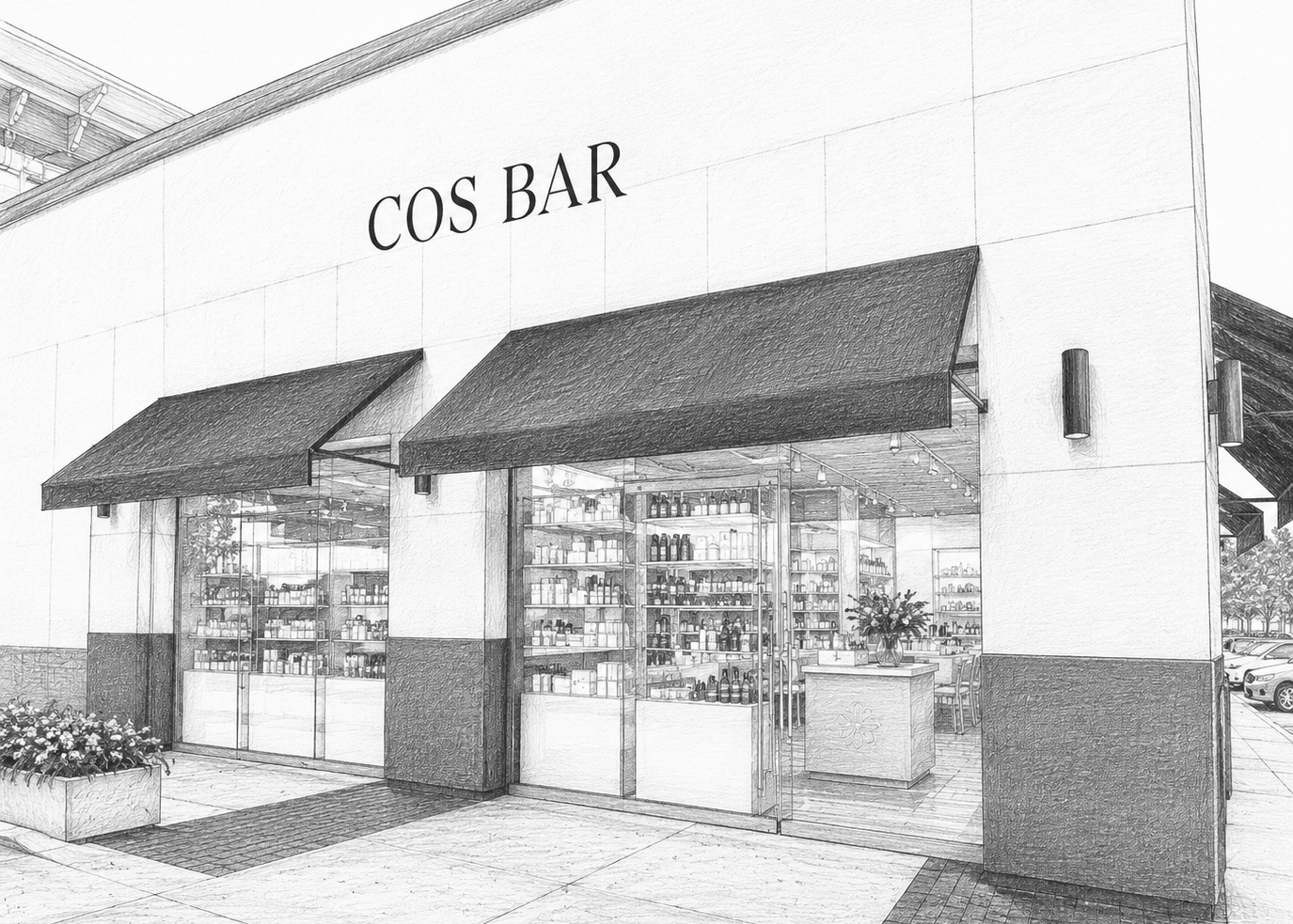 Sketch of Cos Bar Dallas Store