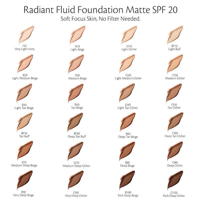 Radiant Fluid Foundation Matte SPF 20 Sunscreen